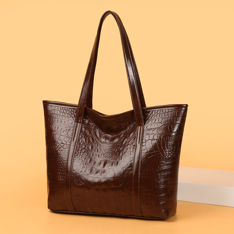 Women's Soft Leather Portable Large Capacity Shoulder Bag