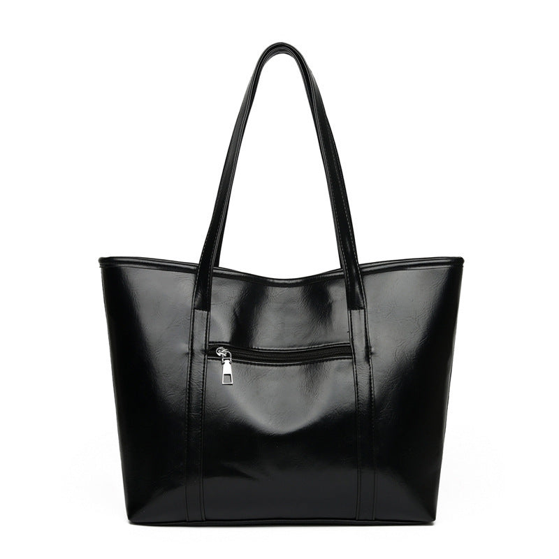 Women's Soft Leather Portable Large Capacity Shoulder Bag