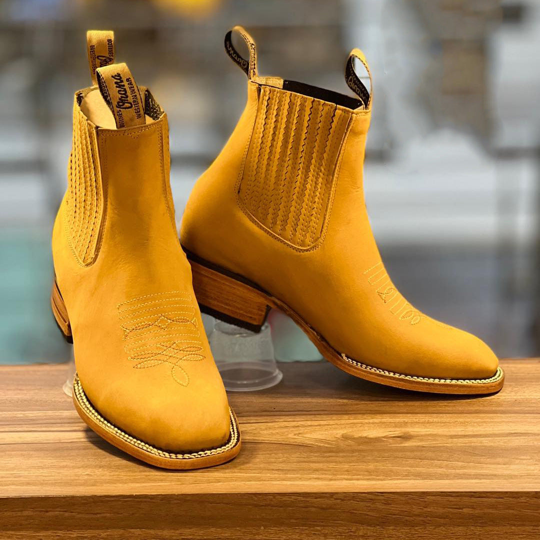 New European And American Embroidered Sleeve Chelsea Martin Boots Men's