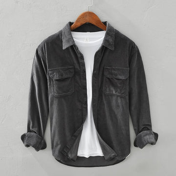 Spring Students Hong Kong Style Fashion Brand All-matching Loose Solid Color Work Clothes Shirt Coat